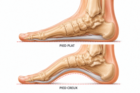 Pied plat / pied creux